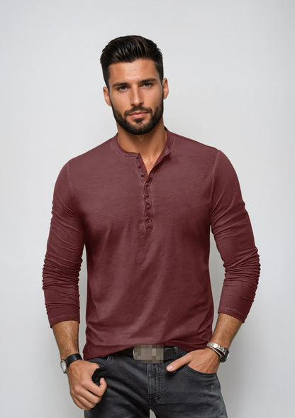 Henley Shirt - Heren  - Regular Fit, Premium Kwaliteit & Tijdloos Design