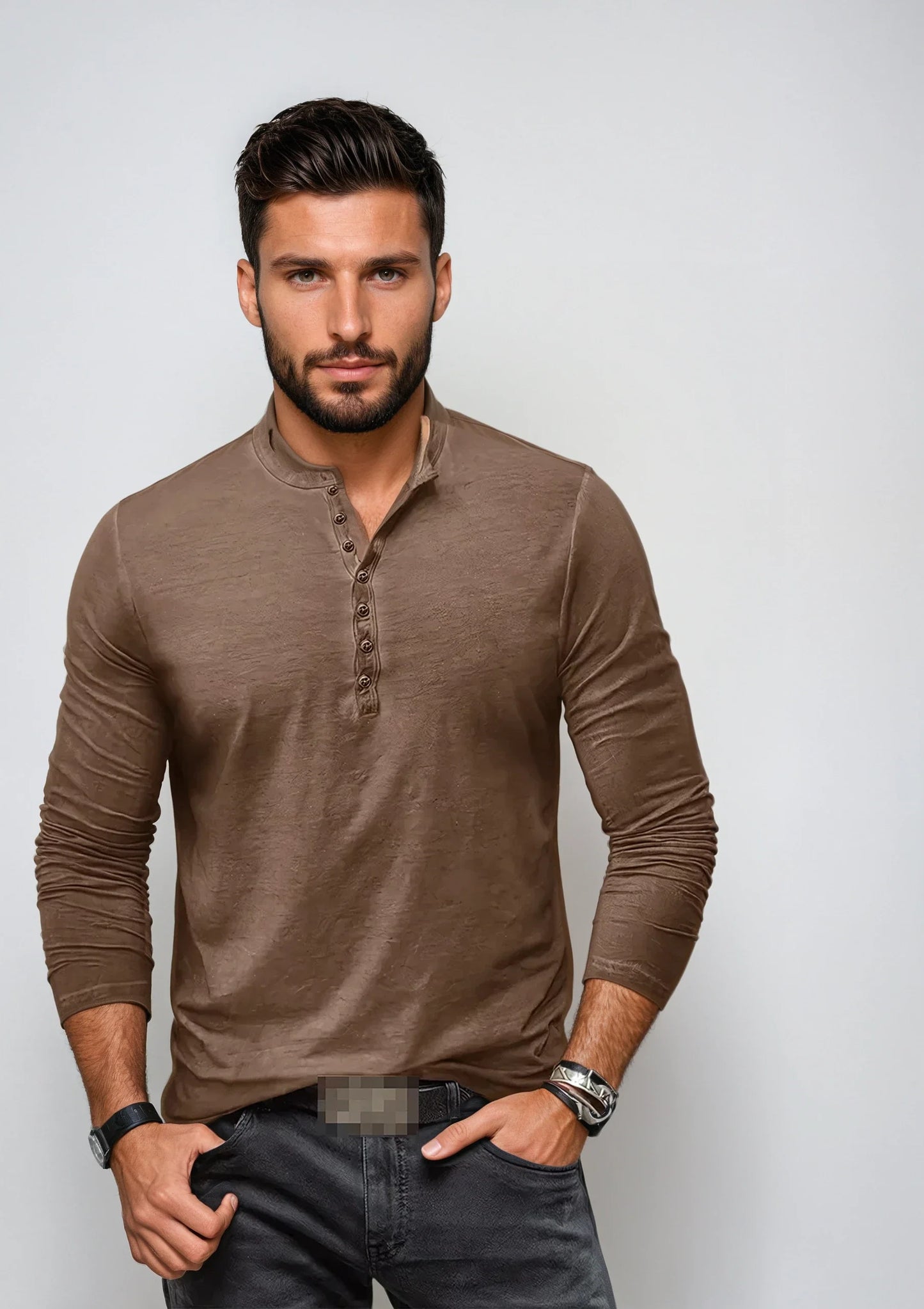 Henley Shirt - Heren  - Regular Fit, Premium Kwaliteit & Tijdloos Design