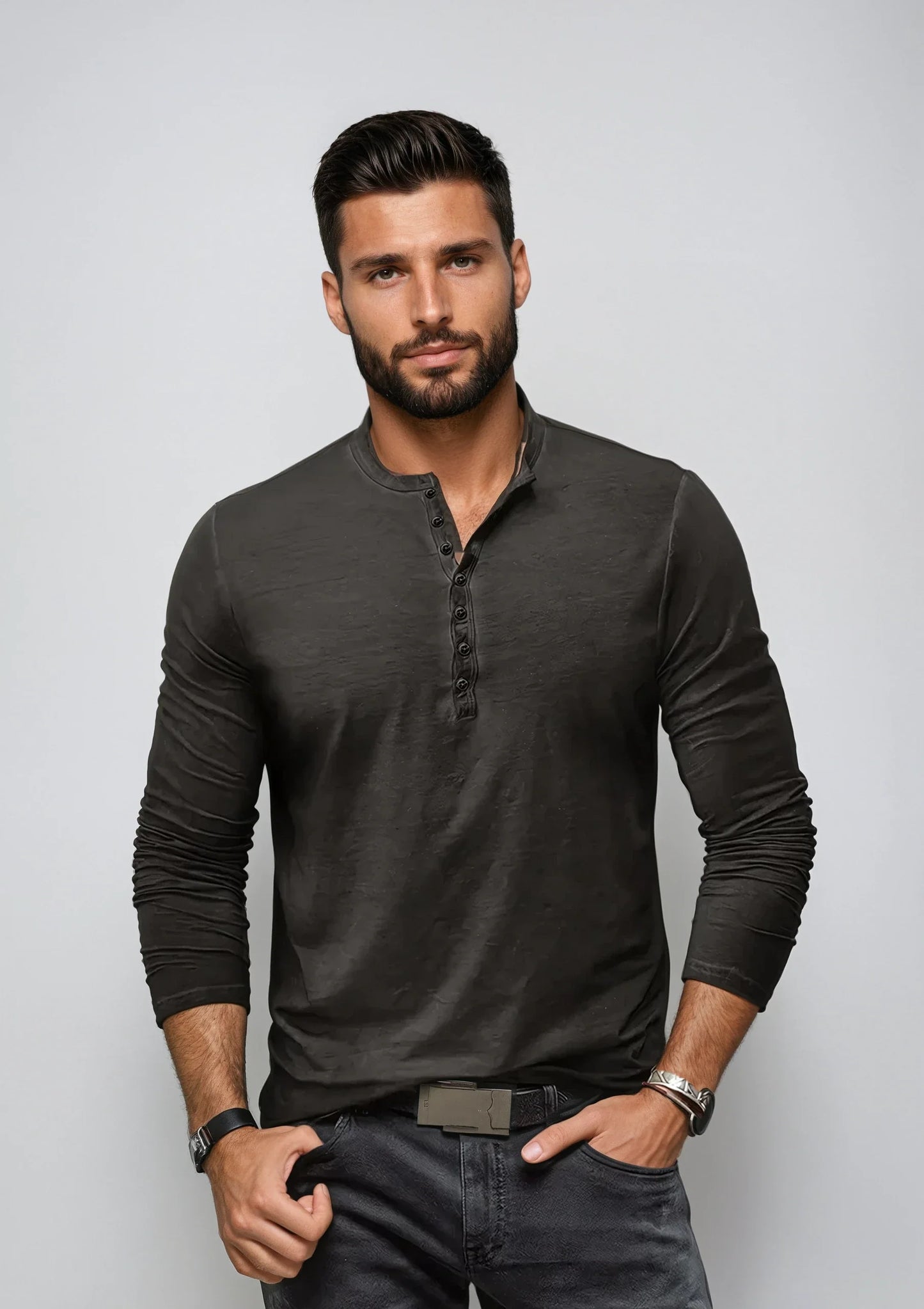 Henley Shirt - Heren  - Regular Fit, Premium Kwaliteit & Tijdloos Design