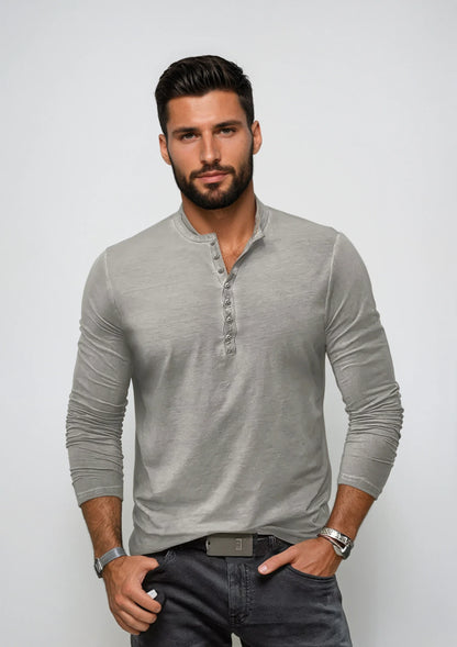 Henley Shirt - Heren  - Regular Fit, Premium Kwaliteit & Tijdloos Design