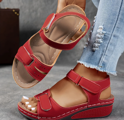 Dames Sandalen van Leer met Rubberen Zool