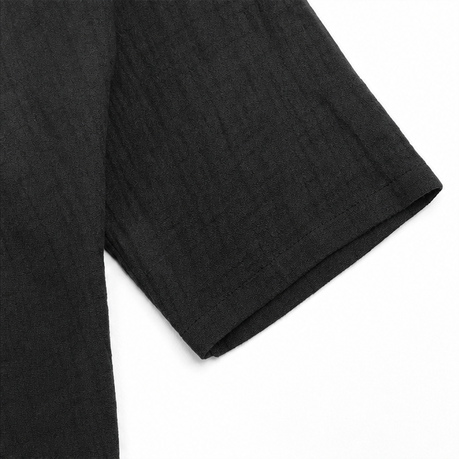 Linnen blouse dames met V-hals - detailfoto