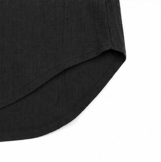 Linnen blouse dames met V-hals - detailfoto