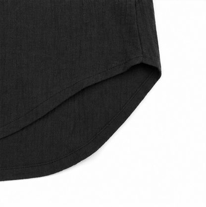 Linnen blouse dames met V-hals - detailfoto