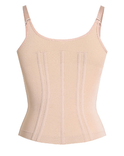 Shapewear hemdtop met kanten cups, rits voor en verstelbare bandjes