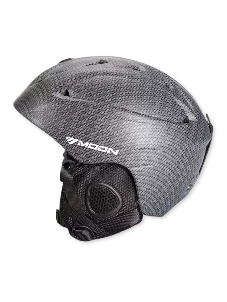 Skihelm met harde buitenschaal, ventilatieopeningen en uitneembare oorstukken - grijs