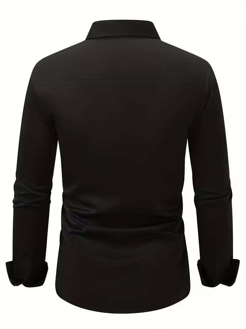 Slim fit herenoverhemd met stretch en puntkraag - beeld 6