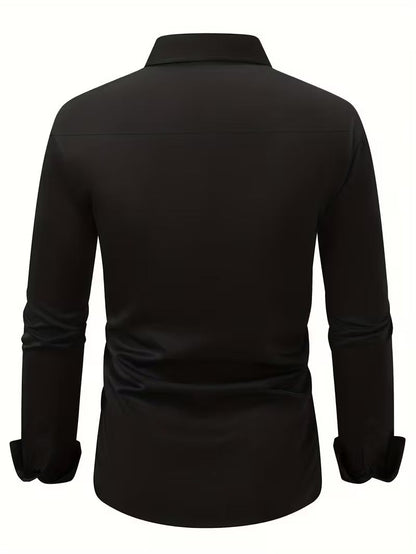 Slim fit herenoverhemd met stretch en puntkraag - beeld 6
