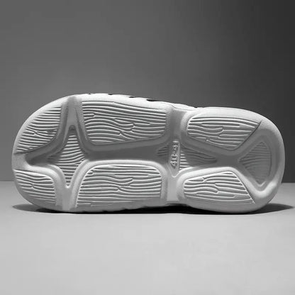 Slippers voor heren van EVA met noppenvoetbed in contrastkleur en uitsparingen in de zijkant - beeld 4
