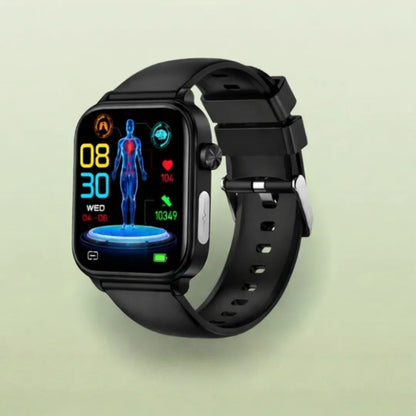 Smartwatch met SOS-knop, groot kleurenscherm en zwarte band