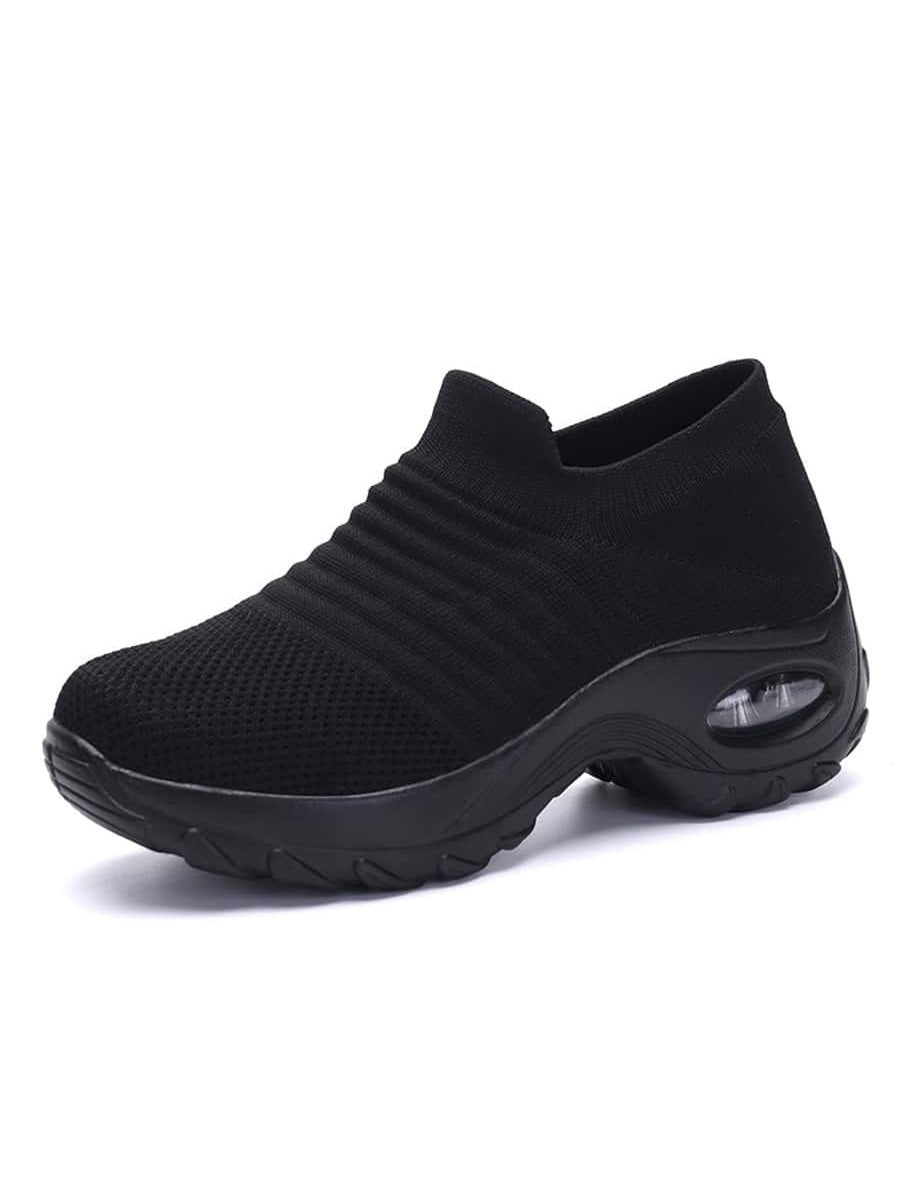 Sok sneakers voor dames met gebreide schacht zonder veters en dikke zool met luchtkamer - beeld 3