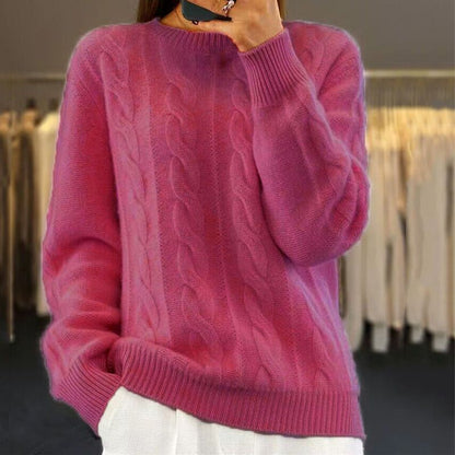 Tama Kabelpatroon Pullover - Zachte Warmte en Levendige Winterkleuren
