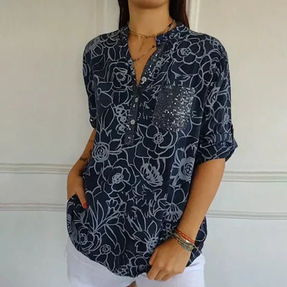 Blouse Dames – Luchtig Losvallend Model met Bloemenprint