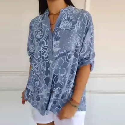 Blouse Dames – Luchtig Losvallend Model met Bloemenprint