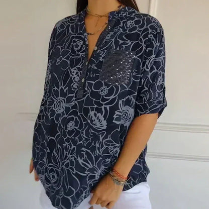 Blouse Dames – Luchtig Losvallend Model met Bloemenprint