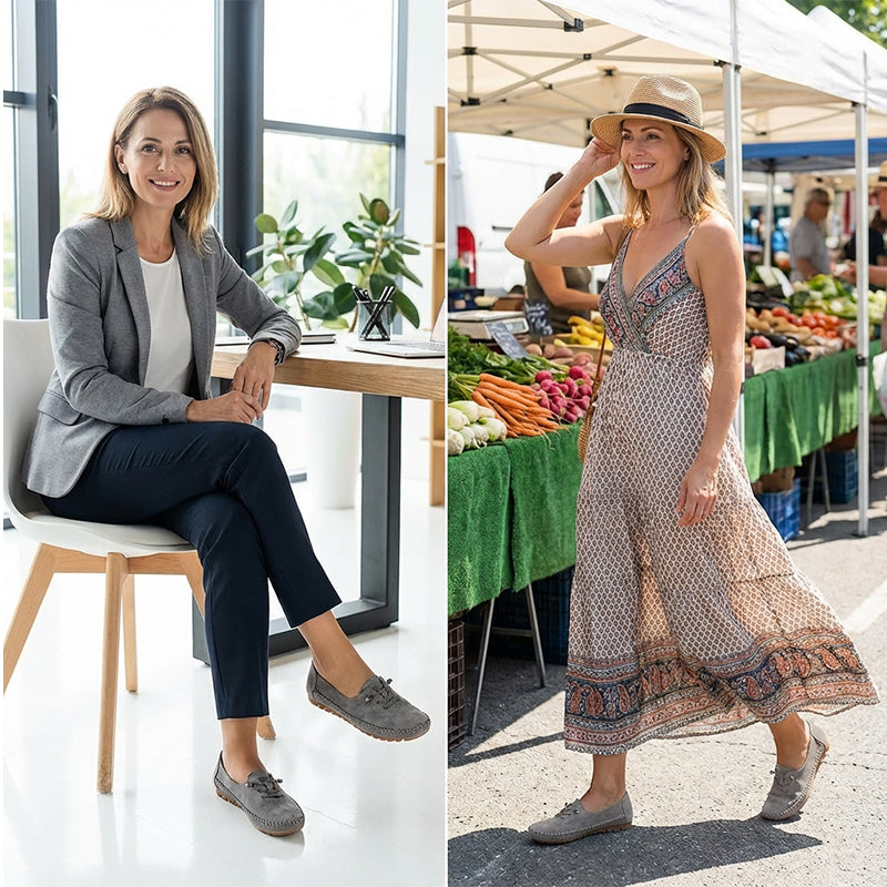 Loafers dames van zacht kunstleer - antislip - productfoto
