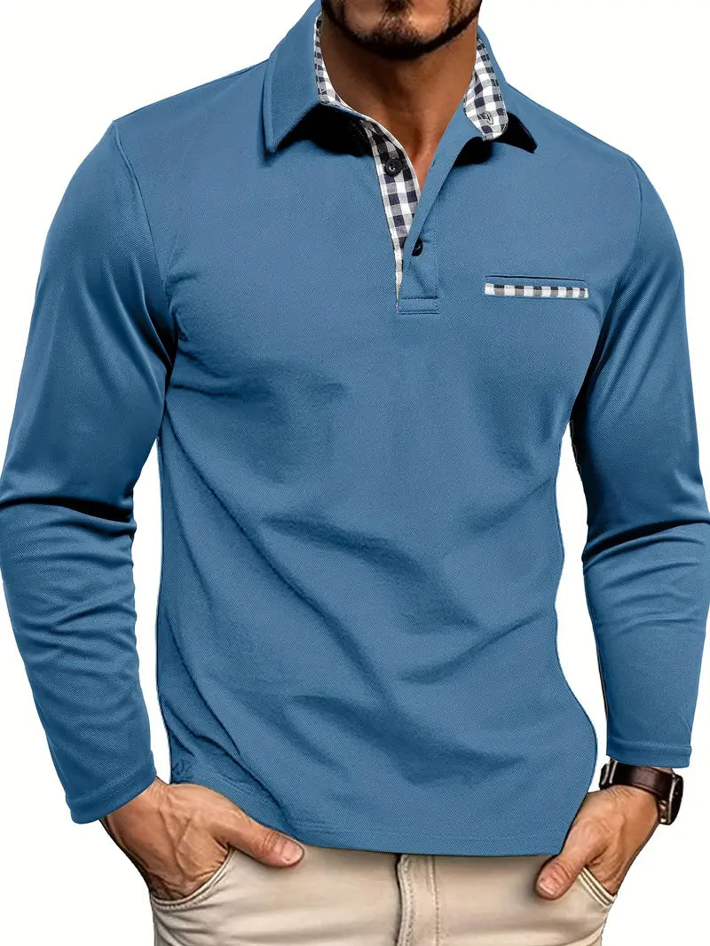 Lange Mouw Poloshirt – Klassieke Stijl met Zachte Stof & Comfortabele Pasvorm