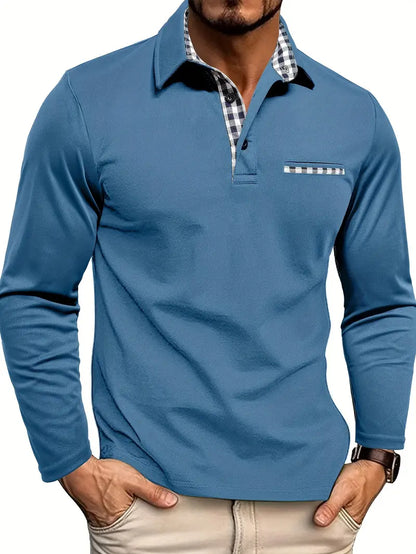 Lange Mouw Poloshirt – Klassieke Stijl met Zachte Stof & Comfortabele Pasvorm