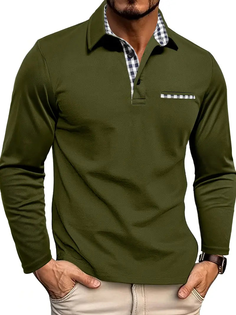 Lange Mouw Poloshirt – Klassieke Stijl met Zachte Stof & Comfortabele Pasvorm