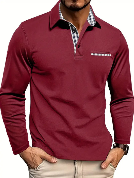 Lange Mouw Poloshirt – Klassieke Stijl met Zachte Stof & Comfortabele Pasvorm
