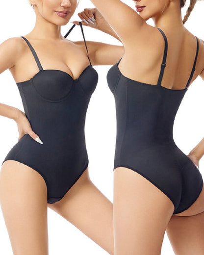 Strapless shapewear body met voorgevormde cups en afneembare bandjes