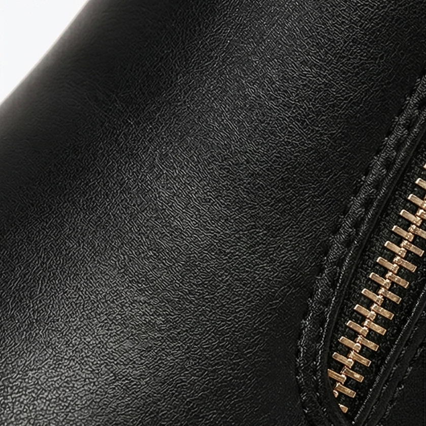Enkellaarzen dames met rits en plateau - detailfoto