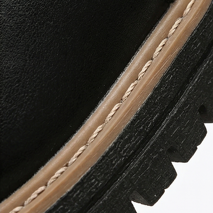 Enkellaarzen dames met rits en plateau - detailfoto