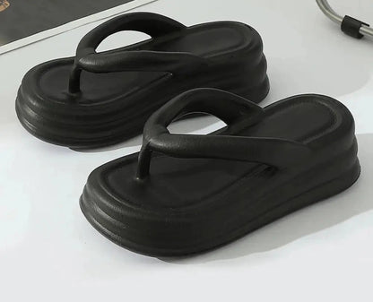 Teenslippers van EVA met dikke zool en brede bandjes - beeld 3