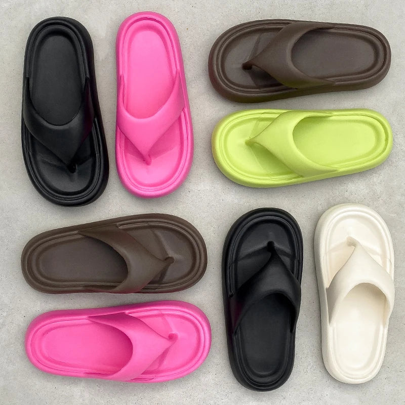 Teenslippers met dikke, zachte EVA-zool en brede platte band - beeld 5