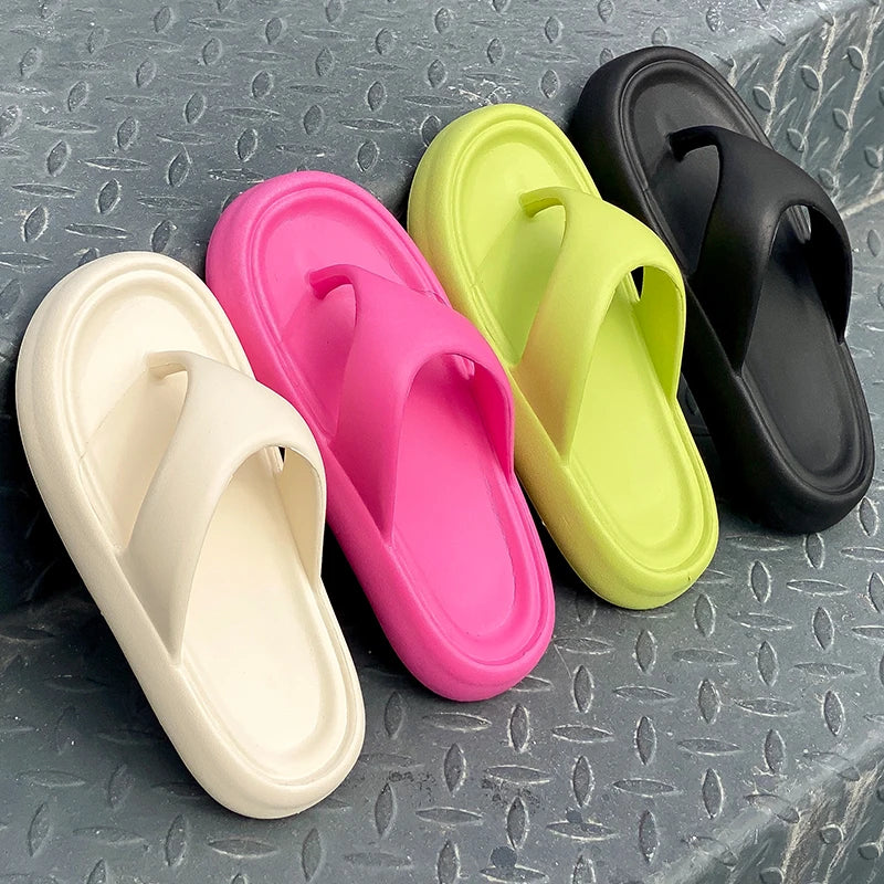 Teenslippers met dikke, zachte EVA-zool en brede platte band - beeld 6