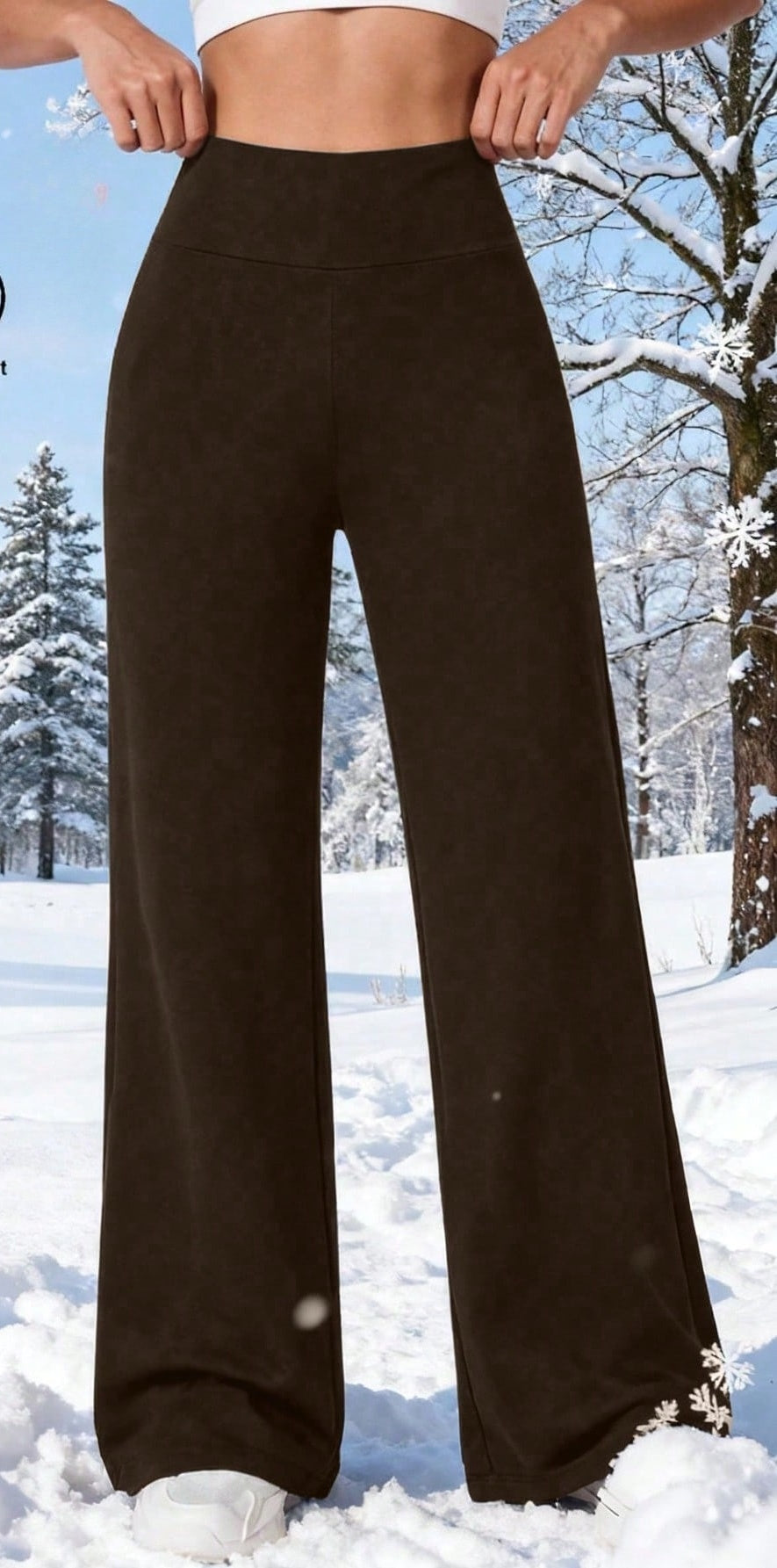 Thermo broek voor dames met wijde pijp en hoge elastische taille - beeld 6