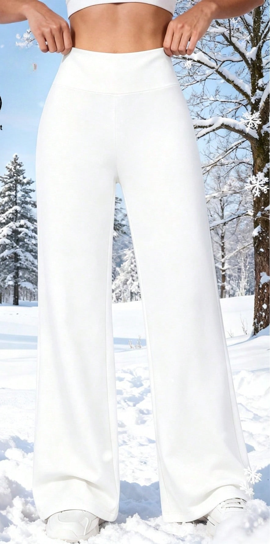 Thermo broek voor dames met wijde pijp en hoge elastische taille - beeld 7