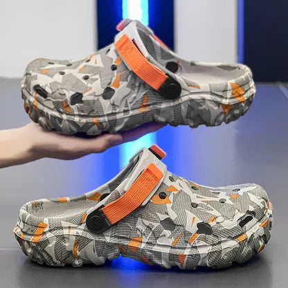 Tuinklompen van EVA met camouflageprint, gaten en verstelbare hielband - beeld 3