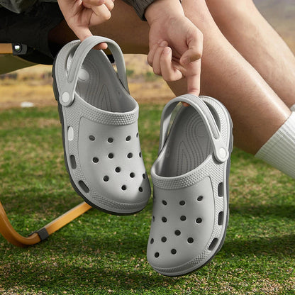 Tuinklompen voor heren van EVA met ventilatiegaten, hielband en donkere zool - beeld 2