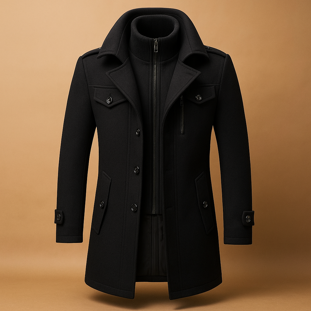 Winterjas heren slim fit tweedelig