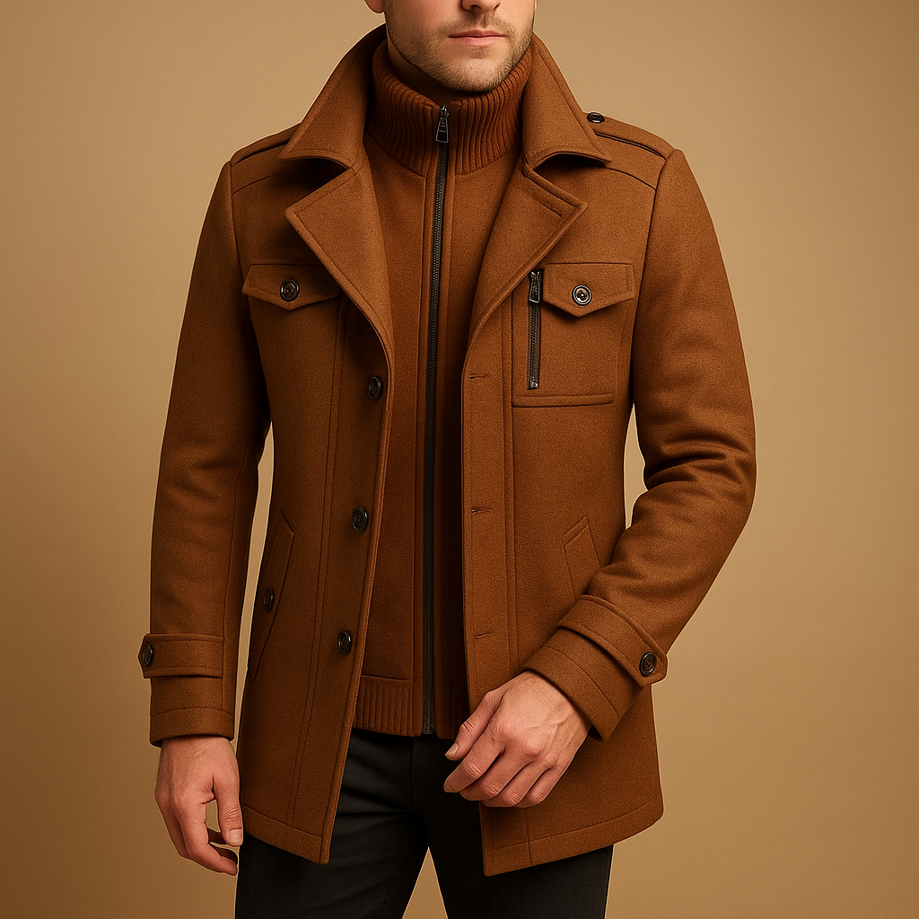 Winterjas heren slim fit tweedelig
