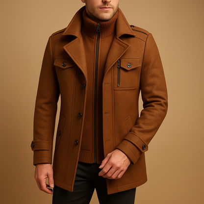 Winterjas heren slim fit tweedelig