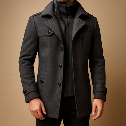 Winterjas heren slim fit tweedelig