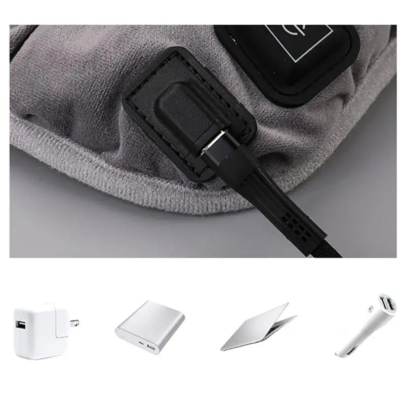 Verwarmd zitkussen van 45 x 45 cm met USB-C-aansluiting en drie standen - beeld 7