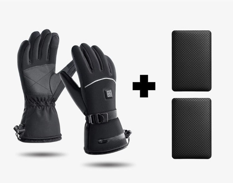 Verwarmde handschoenen met powerbanks, polsband en touchscreen-vingers - beeld 2