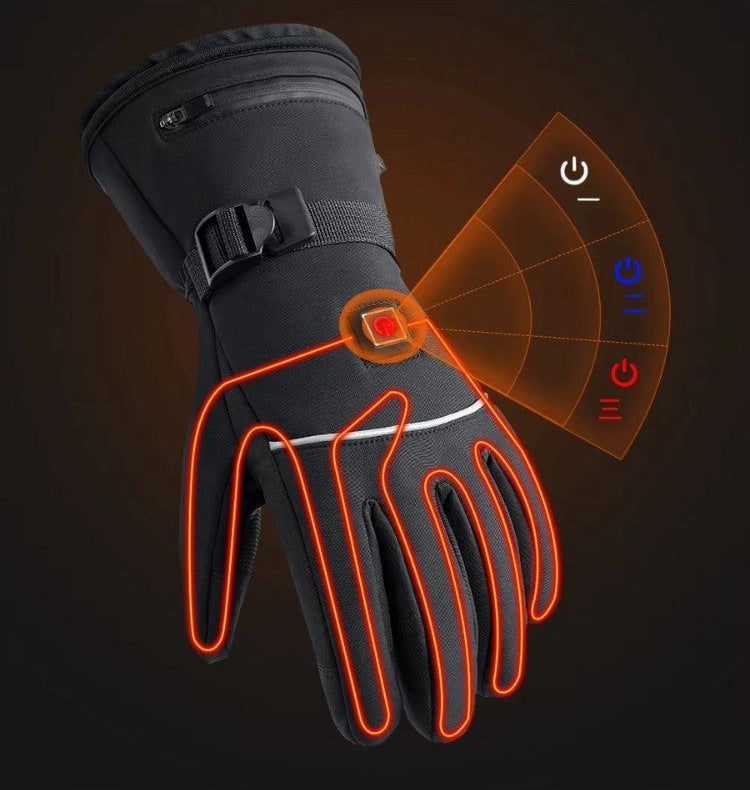 Verwarmde handschoenen met powerbanks, polsband en touchscreen-vingers - beeld 5