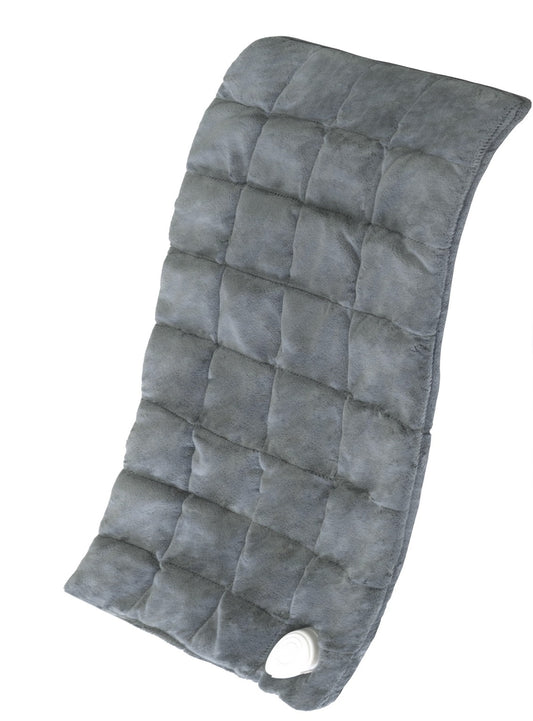 Verzwaard warmtekussen van 60 x 30 cm, doorgestikt in vakken