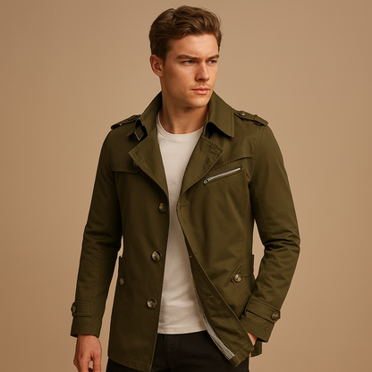 Trenchcoat heren waterdicht omkeerbaar