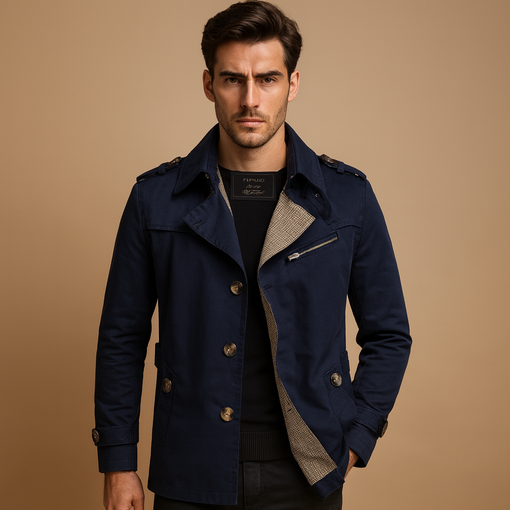 Trenchcoat heren waterdicht omkeerbaar