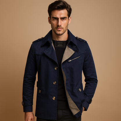 Trenchcoat heren waterdicht omkeerbaar
