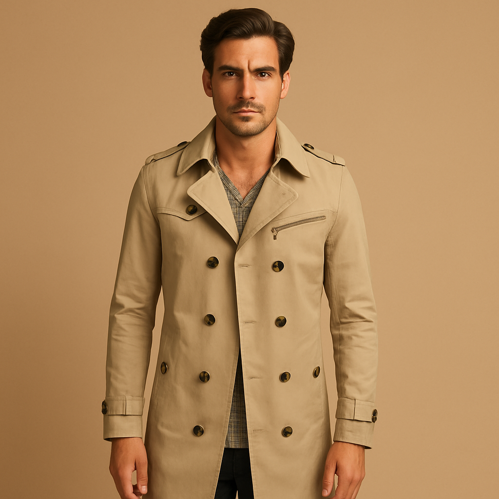 Trenchcoat heren waterdicht omkeerbaar