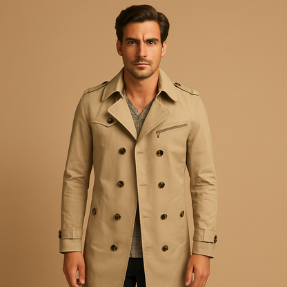 Trenchcoat heren waterdicht omkeerbaar