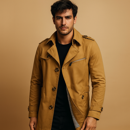 Trenchcoat heren waterdicht omkeerbaar