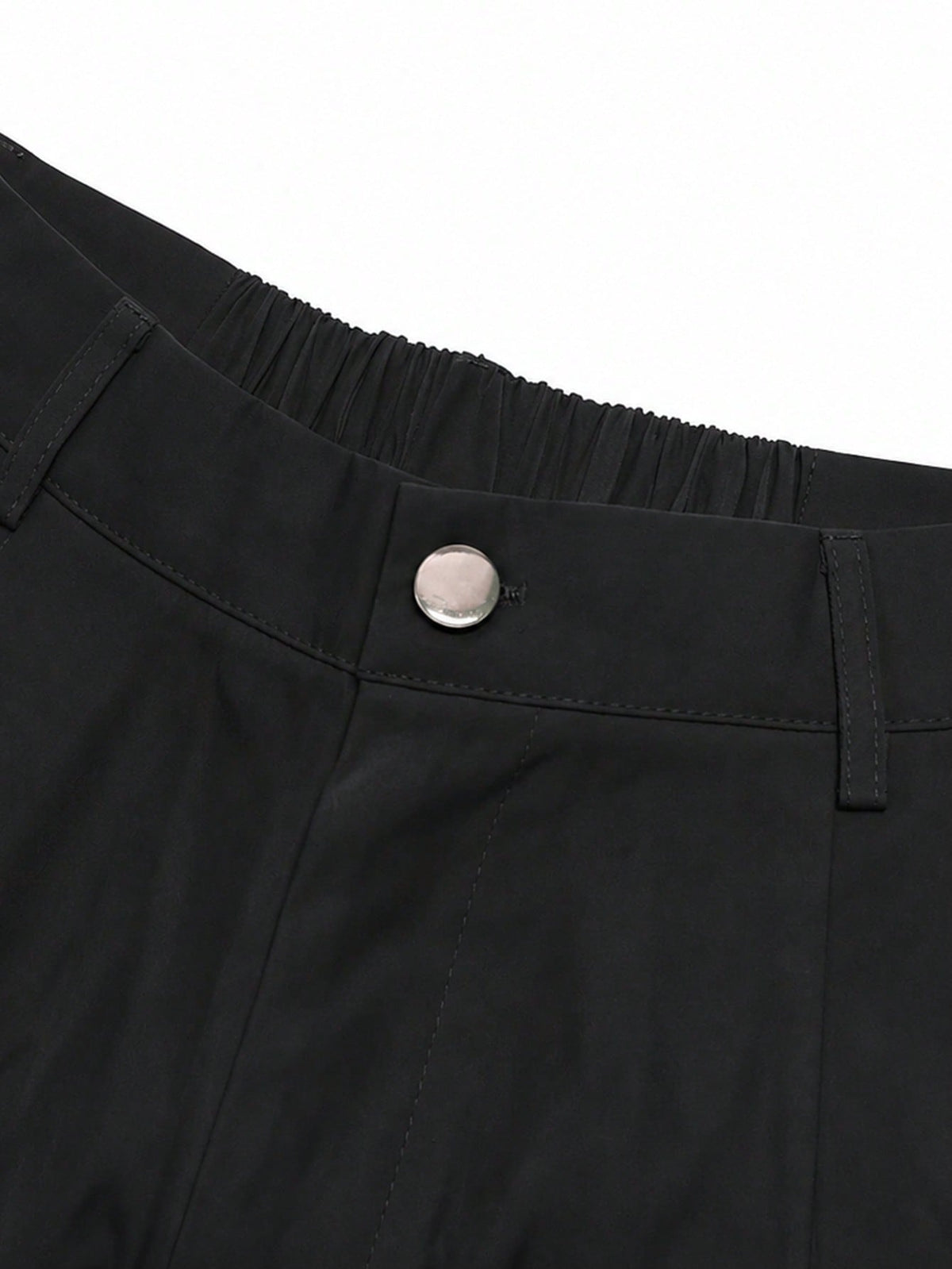Wijde cargobroek voor dames met hoge taille, klepzakken op de zijkant en lange rechte pijp - beeld 14