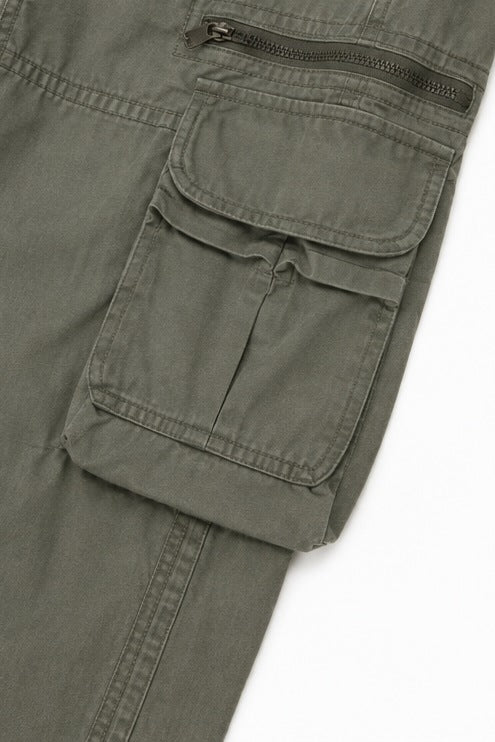 Wijde cargobroek voor dames in vintage look met klepzakken en D-ringen - beeld 4